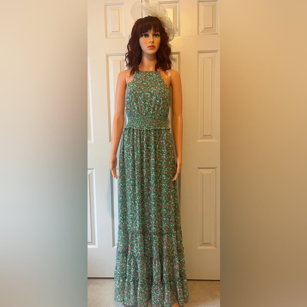 Floral Green Dress